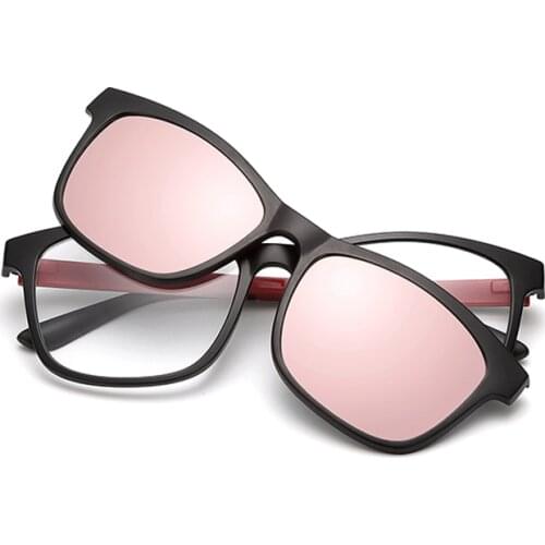 TR90 Glasses Frame Polarized Clip On Sunglasses Men UV400 Myopia Clip on glasses Women Sun Glasses Driving Night Vision Lens