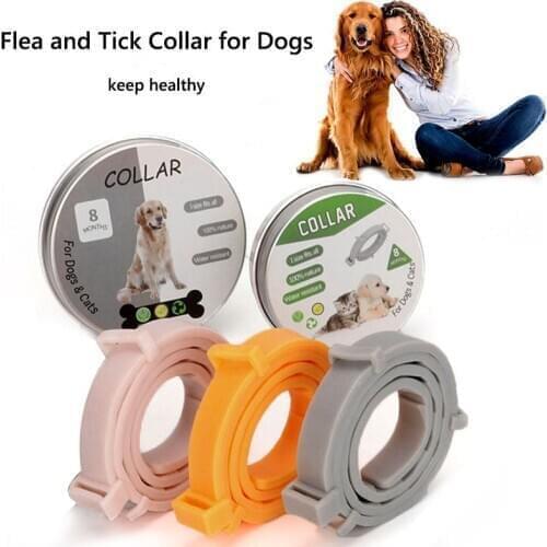 Flea and Tick Collar for Dogs 8-Month Tick and Flea Control for Dogs and Cats 100% Natural Adjustable Pet Puppy Dog Flea Collar