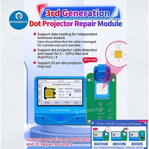 JC Iface Pro 2Gen Dot Matrix Read Write Module for IPhone IPad Face ID Dot Matrix Detection Module No Disassembly Encrypted Chip