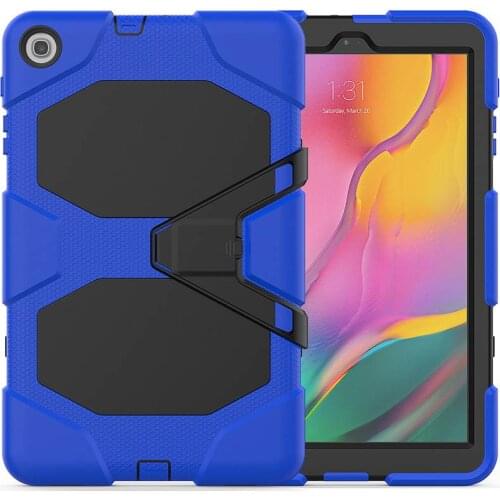 Suitable for Samsung Tab A 10.1 2019 SM-T510 SM T515 T510Three Proof Silicone + PC Bracket Tablet Computer Protective Case+PEN