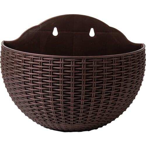 Hanging Planter Flower Pot Exquisite Wall-mounted Plastic Wall Hanging Basket Flowerpot for Garden Wall Hanging Basket Flowerpot