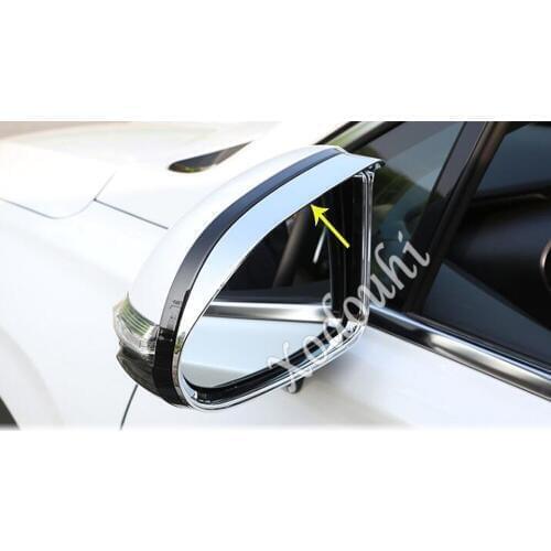 Car Stick Eyebrow Rear Rearview Side Glass Mirror Trim Frame Rain Shield Sun Visor ShadeFor Hyundai Santa Fe SantaFe 2019 2020