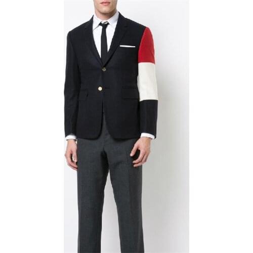 S-6XL Hot 2019 Spring Mens New Fashion Personalized customizatio Large size Classic slim stitching suit
