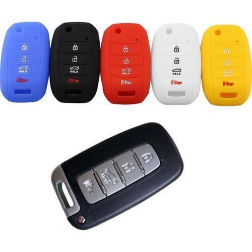 4Buttons Silicone Car Key Cover Case Fit for Kia RIO K2 K5 Sportage Sorento for Hyundai I20 I30 I35 IX20 IX35 Solaris Verna