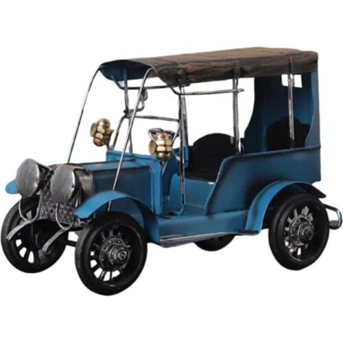 Vintage Iron Art Old Car Model Craft Desktop Ornament Kids Toy Collection Gift Home Decorative Office Ornament