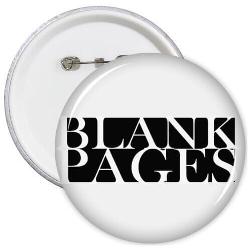 Stylish Characters Blank Pages Round Pins Badge Button Clothing Decoration Gift 5pcs