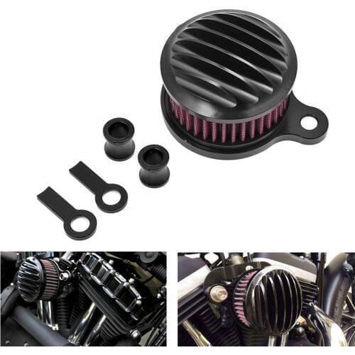 Motorcycle Black Air Cleaner System Intake Filter For Harley Sportster Iron XL883 Low XL883L XL1200 48 72 2004 -2016