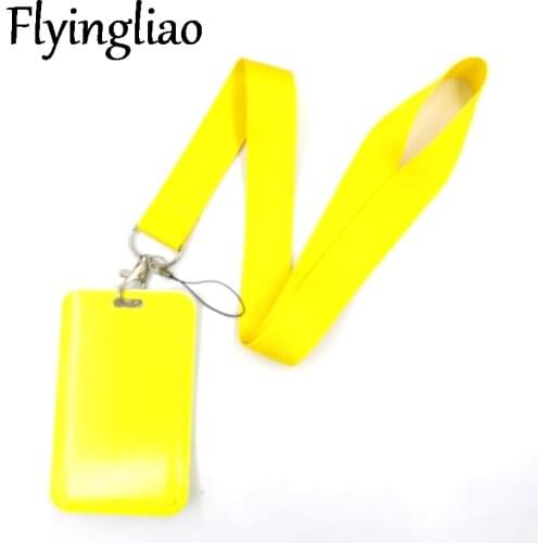 Yellow Color Key lanyard Car KeyChain ID Card Pass Gym Mobile Phone Badge Kids Key Ring Holder Jewelry Decorations