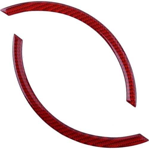 1 Pair Red Carbon Fiber Console Navigation Screen Frames Trims Stickers Fit For Mini Cooper F55 F56 Hatch 2014-2019 2020 2021