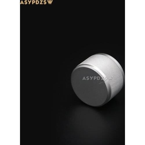 1 PCS Aluminum Knurled silver 38*25 Power amplifier solid Volume potentiometer knob