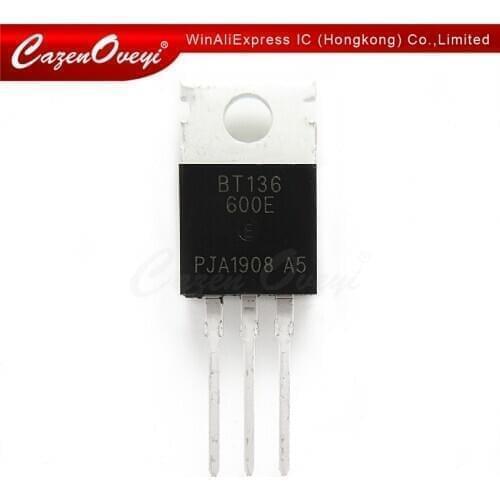100pcs/lot BT136-600E TO220 BT136-600 TO-220 BT136 136-600E new and original IC In Stock