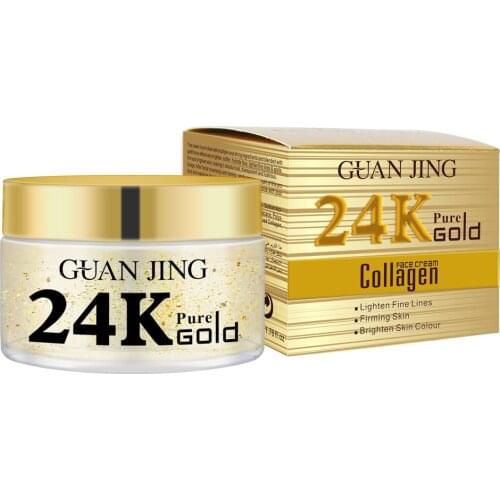 24k gold collagen facial cream moisturizing Aloe face cream anti-aging brighten up skin tightening niourish fliming skin care