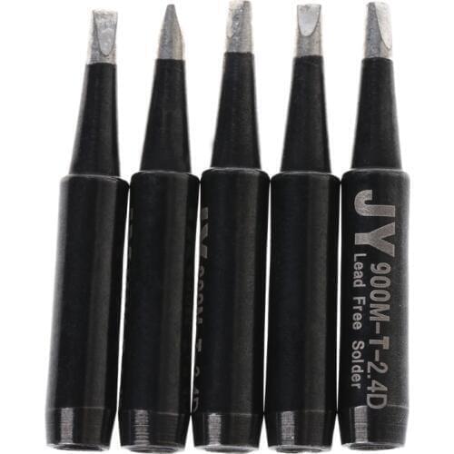 BENGU 5 Pcs Lead Free Solder Soldering Tip 900M-T-2.4D For Hakko Saike 936 852d+ 909D ESD