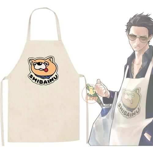 Anime The Way of the Househusband Apron Tatsu Gokushufudo Apron Immortal Dragon Cosplay Cute Bear Apron Husband Boyfriend Gift