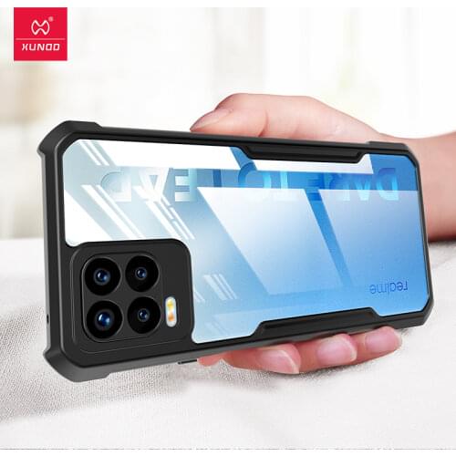 For Realme 8 Pro Case Shockproof Airbags Transparent Clear Back Protective Cover for Realme 8 чехол Bumper Case XUNDD