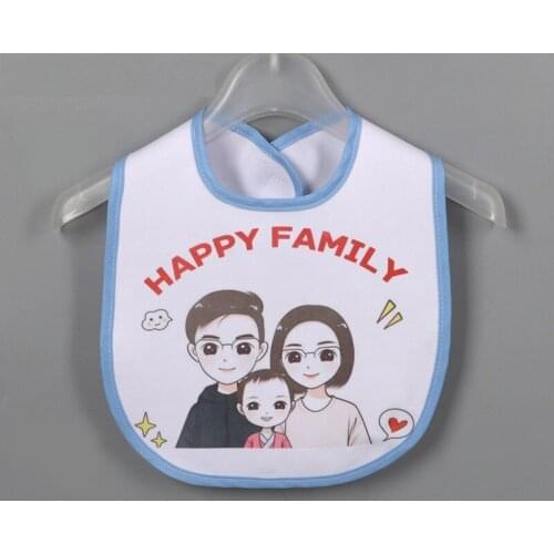 Sublimation Blank Baby Bib DIY Thermal Transfer Baby Burp Cloths Waterproof Bib Kid Product 5 Colors
