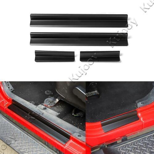 Door Welcom Plate Threshold Decoration Frame Sticker Decor Cover Trim for Jeep Wrangler JK 2007-2017