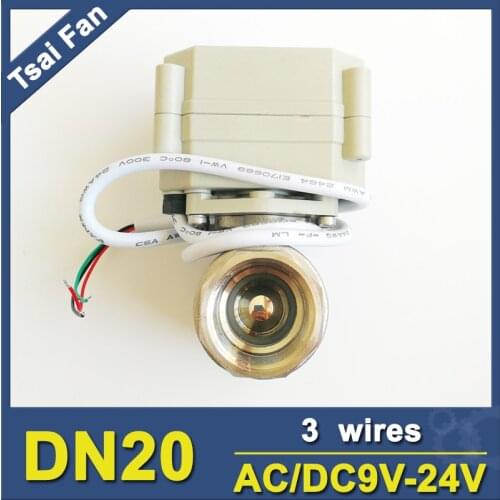 2-Way Stainless Steel BSP/NPT 3/4'' (DN20) Motorized Valve AC/DC9-24V 3 Wires (CR303 Wiring) High Quality Metal Gear CE/IP67