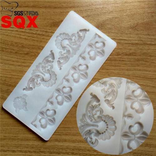 Bake Tools lace flower Pressure Die Fondant Cake Decorating Mold Cake Mold Around the Edges Lace Flower Pattern LS118