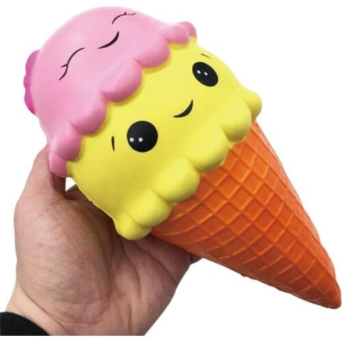 Jumbo Kawaii Ice Cream Panda Squishy Cake Deer Milk Squeeze Toys Slow Rising Cream Scented Antistress Child Kid Baby Toys