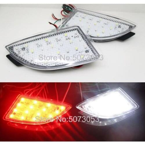 Crystal /Red Lens Rear Bumper Reflector Light tail brake stop lamp turn signal for Mazda3 hatchback skyactive Mazda3 Axela 2013