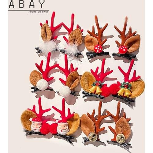 Fashion Christmas Antler Hairpin Women New Style Versatile Dress Headband Plush Bell Design Feeling Accessories Trend Wholesale