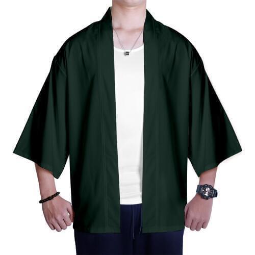 Fashion 3D animal kimono pop cardigan casual cropped sleeves Japanese outerwear summer and autumn comfortable blue 3D kimono