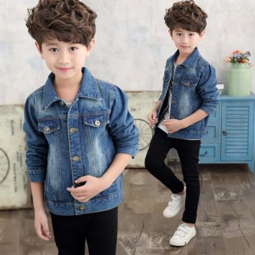 Fashion Childrens Denim Jackets 2021 Casual Boys Jeans Outerwear Kids Tops Coats Spring Autumn Big Boys Jacket