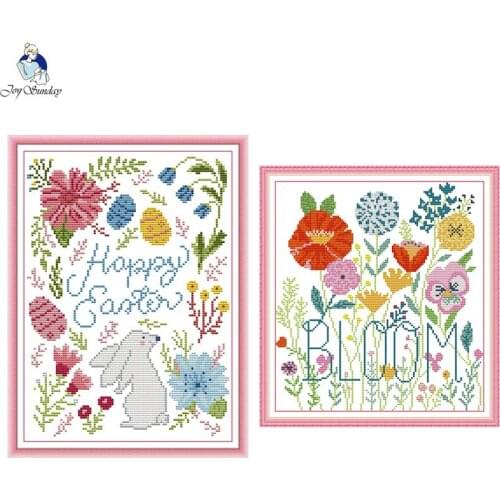 Happy Easter counted and stamped cross stitch kit DIY handmade 14ct 11ct needlework kit embroidery set of home decoration crafts