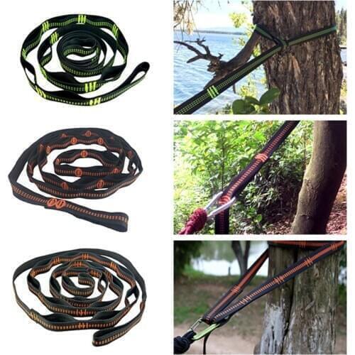 Outdoor Hammock Straps High Load-bearing Webbing Adjustable Tree Hanging Hammock Straps Climbing Rope Aerial Yoga Hammock Belt