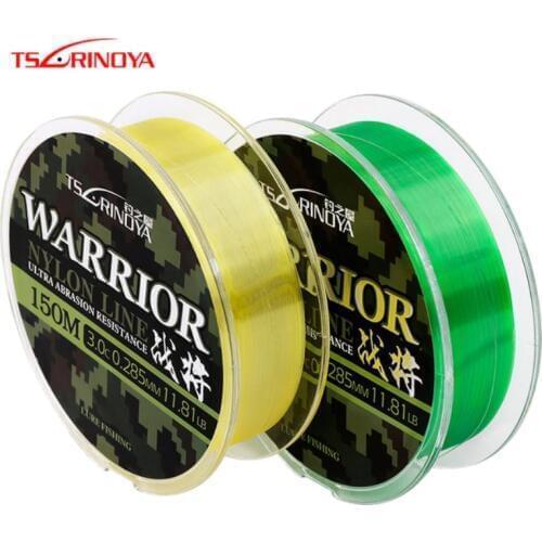 TSURINOYA Warrior 150m Nylon Fishing Line 1.0#, 1.5#, 2.0#, 3.0# Monofilament Sink Line Linha De Pesca Pescaria Fishing Wire
