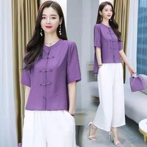 NIFULLAN Linen Blouses