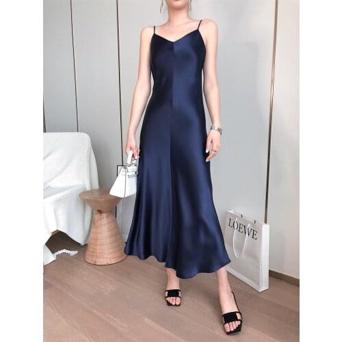 New triacetic acid Sling Dress for slim dress in spring and summer of 2019