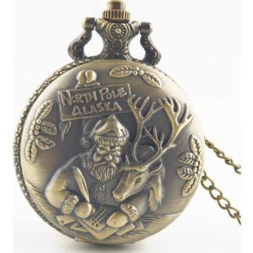 New Arrival Retro Theme Bronze Quartz Pocket Watches Vintage Fob Watches Christmas Brithday Gift Pocket Watch Gift