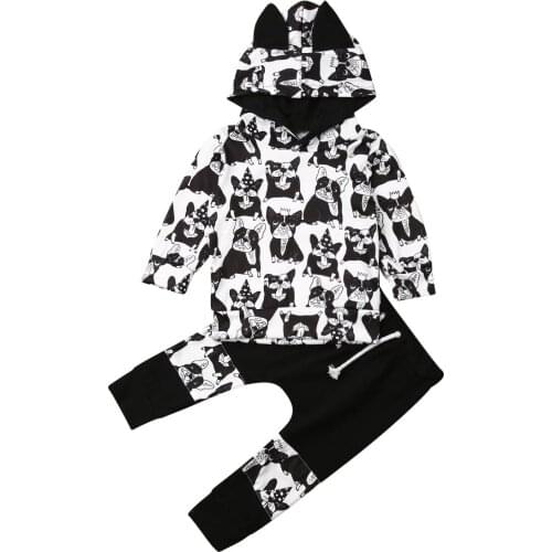 New Toddler Baby Girl Animals Clothes Sweatshirt Top Pants Infant Outfits Sets Tracksuit