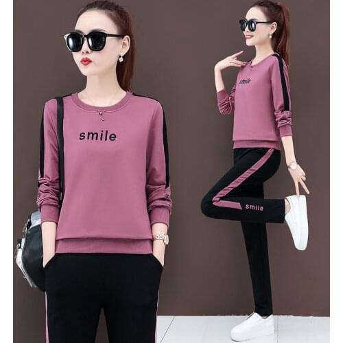 Fall 2020 clothes for womens two piece set top and pants for women 2 piece sets womens outfits autumn korean style trendy