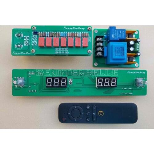 HiFi 128 Steps Remote Volume Control Board Relay Pure Resistor Shunt DIY Preamp Audio 4 road input 1 road output