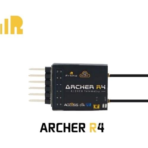 FrSky 2.4GHz Archer R4 ACCESS OTA Telemetry Redundancy Receiver with 4 PWM Servo Connectors for Wings and FPV Multirotors