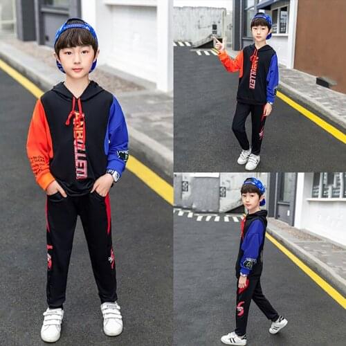 Boys Tracksuit long sleeved hoodies Boys Jacket+Pants Tracksuit Sets Children Casual Clothes Boys Pullover Sport Suit Clothes