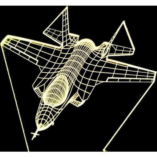 Luminaria De Mesa 3d Led Night Light Remote Touch Switch Aircraft 3d Lamp 7 color change Kids Light Fixtures