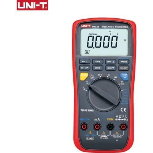 UNI-T UT533 True RMS Insulation Resistance Tester Digital Multimeter Auto Range AC DC ohm Megohmmeter Voltmeter Capacitance Test