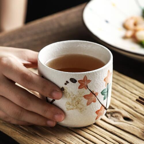 Creative Japanese ceramic tea cup water cup drinking cup milk breakfast cup readily cup restaurant cooking tableware
