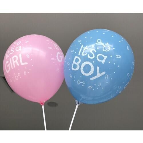 Happy Birthday Balloon Pink Blue Balloon Helium Balloons It Is Boy Girl Baby 1st Birthday Latex Balloons Baby Shower Decoration