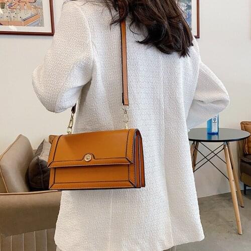 High Quality Ladies Shoulder Bag 2021 New Messenger Bag Clamshell Girl Magnetic Buckle Small Square Bag Fashion Shoulder Bag