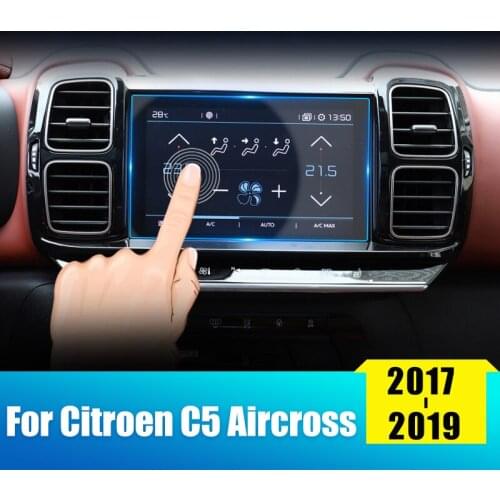 For Citroen C5 Aircross 2017 2018 2019 2020 Tempered Glass Car Navigation Screen Protector Film LCD Display Sticker Accessories