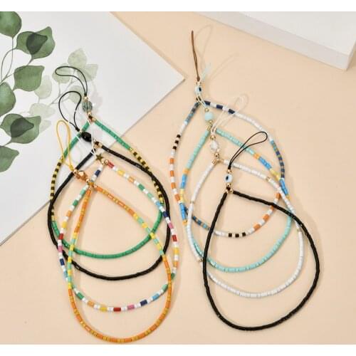 ZMZY Cute Evil Eye Beads Lanyard Strap Cord Colorful DIY Chain for Anti-lost Phone Chain Men Women Gift Jewelry Keychain Keycord