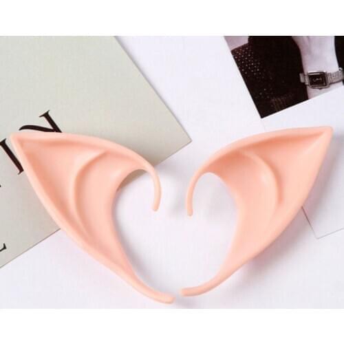 1 Pair Latex Elf Ears Pointed Cosplay Mask Halloween Masquerade Party Costumes 23GE