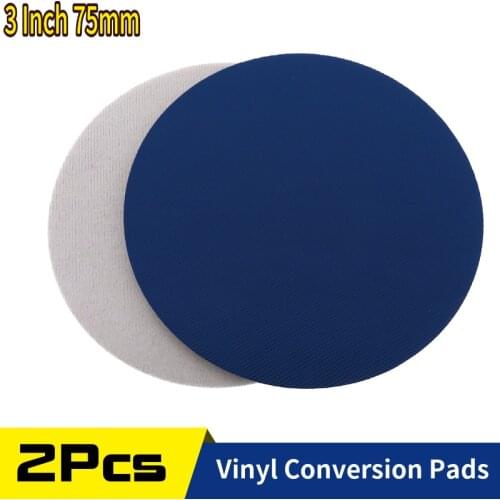 3" 75mm Hook & Loop to PSA Vinyl Conversion Pads for Discs and Strips
