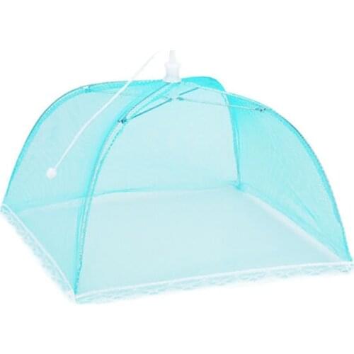 2021 New Large Pop-Up Mesh Screen Food Cover Tent Dome Net Umbrella Picnic Kitchen Folded Mesh Anti Fly Mosquito Umbrella Tools