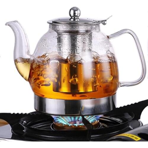 800/1200ML Glass Teapot Gas Stove Induction Cooker Water Kettle Chinese Teapot With Filter Heat resistant Flower Tea